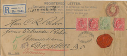 GB 1906, EVII Superb Used 3d Postal Stationery Registered Envelope Scarce Size H2 Uprated With ½d Yellowgreen And 1d Red - Storia Postale