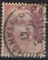 FR VAR 80 - FRANCE N° 718 Obl. Marianne De Gandon Variété Fond Ligné - Used Stamps