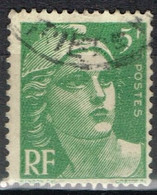 FR VAR 81 - FRANCE N° 719 Obl. Marianne De Gandon Variété Impression Oscillée - Used Stamps