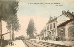 S11642 Cpa 70 Champlitte - La Gare, Vue Intérieure " Train " - Champlitte