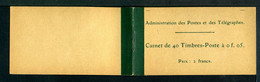 Carnet Semeuse 137-C4 - Couverture Vide Très Très Belle....papier Brouillé. - Oude : 1906-1965