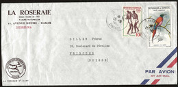 ENVELOPPE SENEGAL DAKAR / LA ROSERAIE INTERFLORA / POUR FRIBOURG SUISSE / 1963 - Sénégal (1960-...)