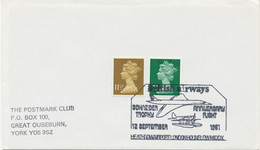 GB SPECIAL EVENT POSTMARKS British Airways - Schneider Trophy Anniversary Flight 12 September 1981 HEATHROW AIRPORT LOND - Marcophilie