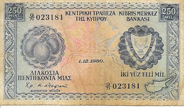 CHYPRE - 250 Mil - 1/12/1980 - (41c) - Cyprus