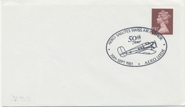 GB SPECIAL EVENT POSTMARKS AERO SALUTES SWISS AIR IN THEIR 50th Year 30th SEPT 1981 A.E.R.O. LEEDS - Marcofilie