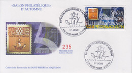 Enveloppe   FDC   1er   JOUR    SAINT  PIERRE  Et  MIQUELON    Salon  Philatélique  D' Automne   1996 - FDC