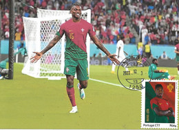 CARTE MAXIMUM- CARTOLINA MAXIMA- MAXIMUM CARD- MAXIMUM KARTE - PORTUGAL - FOOTBALL - QATAR 2022 - RAFAEL LEÃO - 2022 – Qatar