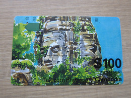 ICM3-3 Anritsu Phonecard, Heritage Ruins, 100$, Used - Cambodia