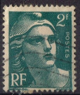 FR VAR 84 - FRANCE N° 713 Obl. Marianne De Gandon Variété Fond Ligné - Gebruikt