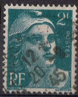 FR VAR 84 - FRANCE N° 713 Obl. Marianne De Gandon Variété Légendes Défectueuses - Used Stamps