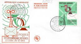 GABON A 028 Fdc Union Africaine Et Malgache Des Postes Et Télécoms - Poste