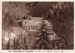 AREZZO - VENERABILE ARCHICENOBIO DI CAMALDOLI - CARTOLINA FG SPEDITA NEL 1940 - SOTTO LA NEVE - Arezzo