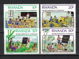 Rwanda 1990 / 1991, Education Alphabétisation School Children Unesco **, MNH - Nuovi