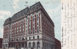 United States PPC New York Hotel Astor IPCN & Co No. 96-84 TIMES SQ. STA. N.Y. 1909 To Denmark (2 Scans) - Cafes, Hotels & Restaurants