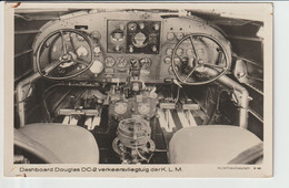 Vintage Rppc KLM K.L.M Royal Dutch Airlines Douglas Dc-2 Aircraft Dashboard - 1919-1938: Entre Guerres