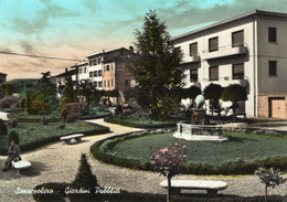 SANSEPOLCRO - CARTOLINA FG SPEDITA NEL 1957 - GIARDINI PUBBLICI - ANIMATA - Arezzo