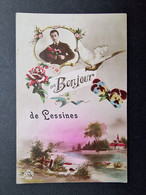 CP BELGIQUE (V1503) LESSINES (2 Vues) Un Bonjour De Lessines - Paysage Colombe Fleur - Dédé 262 - Lessines