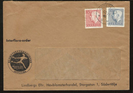 ENVELOPPE SUEDE SVERIGE / INTERFLORA 1966 - Cartas & Documentos