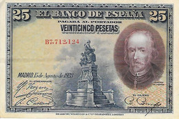 Espagne - 25 Pesetas - 15/8/1928 - (74a) - 1-2-5-25 Pesetas