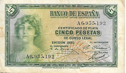 Espagne - 5 Pesetas - 1935 - (85) - 5 Pesetas