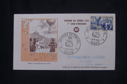 ALGÉRIE - Enveloppe FDC En 1955 - Journée Du Timbre - La Poste Par Ballon - L 136575 - FDC