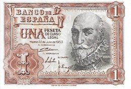 Espagne - 1 Peseta - 22/7/1953 - (144) - NEUF - 1-2 Pesetas