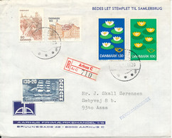 Denmark Registered Cover Aarhus 1977 The Flap On The Backside Of The Cover Is Missing - Lettres & Documents