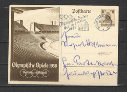 Olympische Spelen 1936 , Duitsland - Postkaart Met  Stempel - Estate 1936: Berlino