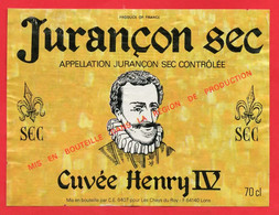 -- CUVEE HENRY IV / JURANCON SEC -- - Empereurs, Rois, Reines Et Princes