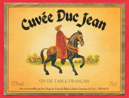 -- CUVEE DUC JEAN / VIN DE TABLE FRANCAIS -- - Caballos