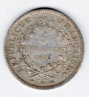 144 - FRANCE - 3ème République - 5 Francs 1875 K  Type Hercule - 5 Francs