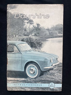 Renault Dauphine Instructieboekje 1960? - Voitures