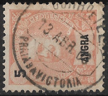 Angra – 1897 King Carlos 5 Réis PRAIA DA VICTORIA Cancel - Angra