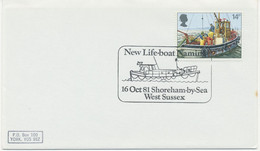 GB SPECIAL EVENT POSTMARKS New Life-boat Naming 16 Oct 81 Shoreham-by-Sea West-Sussex - Marcofilie