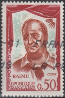 FRANCE 1304a (o) Variété (décor Vert Pâle Estompé) Acteur Raimu Dans Le Rôle De César 1961 - Used Stamps