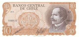 CHILE 10 ESCUDOS P 143 UNC SC NUEVO - Chili