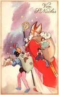 Vive Saint Nicolas - Cpa Illustrateur - Père Noël - SANTA CLAUS - Santa Claus