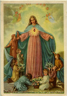 MARIA IMMACOLATA  Col Cuore Divino Di Gesù  Coro Di Angeli  Bambini Sotto Il Manto  Apostolato Dell'Innocenza Torino - Vergine Maria E Madonne