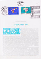 Autriche - Österreich - Austria Document 1993 Y&T N°DP1922 - Michel N°PD2095 (o) - 7s EUROPA - Andere & Zonder Classificatie