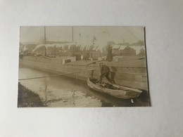 Menen  FOTOKAART Van De Haven (Leie)  Tijdens De Eerste Wereldoorlog - Menen