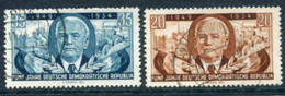 DDR / E. GERMANY 1954 Republic Anniversary Used.  Michel  443-44 - Used Stamps