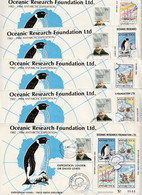 ANTARCTIQUE - Oceanic Research Foundation Ltd - 5 Enveloppes 1982-1984 - Covers & Documents