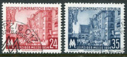 DDR / E. GERMANY 1954 Leipzig Autumn Fair  Used.  Michel  433-34 - Gebraucht