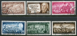 DDR / E. GERMANY 1953 German Patriots  Used.  Michel  398-403 - Used Stamps