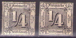 Thurn And Taxis 1865-66 Mi 35,45 MH* - Nuevos