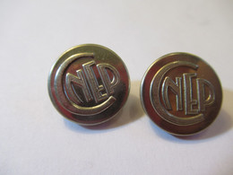 2-Boutons D'uniforme/Banque/C N E P/Comptoir National D'Escompte De Paris// 1,6  Cm /Vers 1960      BOUT224 - Botones