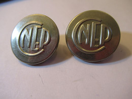 2-Boutons D'uniforme/Banque/C N E P/Comptoir National D'Escompte De Paris// 2,1 Cm /Vers 1960      BOUT225 - Bottoni