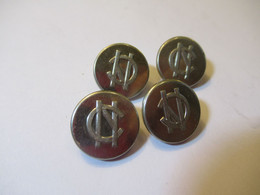 4 Boutons D'uniforme/Banque/C N /Crédit Du Nord  ? /Fabricant ?/ 1,6 Cm /Vers 1960      BOUT227 - Boutons