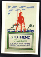 (RECTO / VERSO) SOUTHEND - FOR A DAY'S PLEASURE OR A WEEK-END VISIT - CHEAP RETUREN TICKETS - LONDON MUSEUM - CPM GF - Southend, Westcliff & Leigh