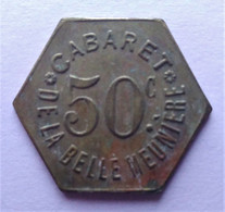 Monnaie De Nécessité - 75 - Paris - Cabaret De La Belle Meunière - 50c - - Monétaires / De Nécessité